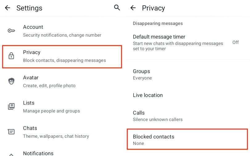 Bloquear Contactos No Deseados en WhatsApp