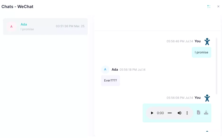 Monitorear Mensajes de Texto en WeChat